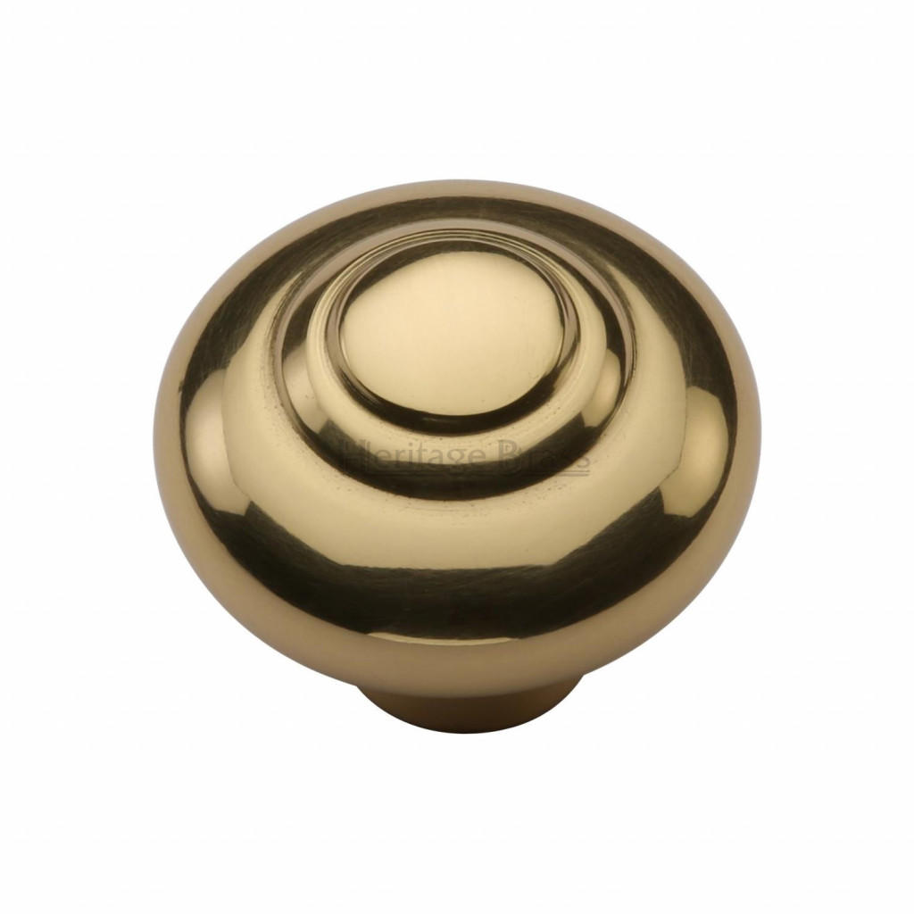 M Marcus Heritage Brass Bead Design Round Wardrobe Knob 38mm 